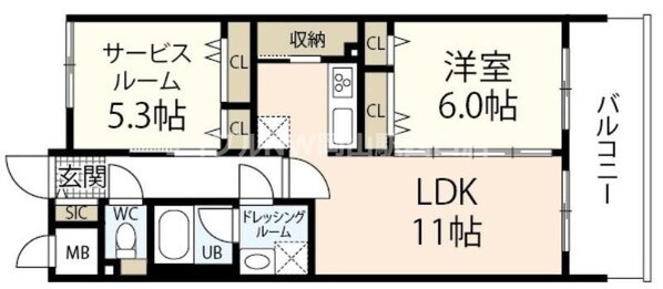 セントラルアヴェニュー田町の物件間取画像